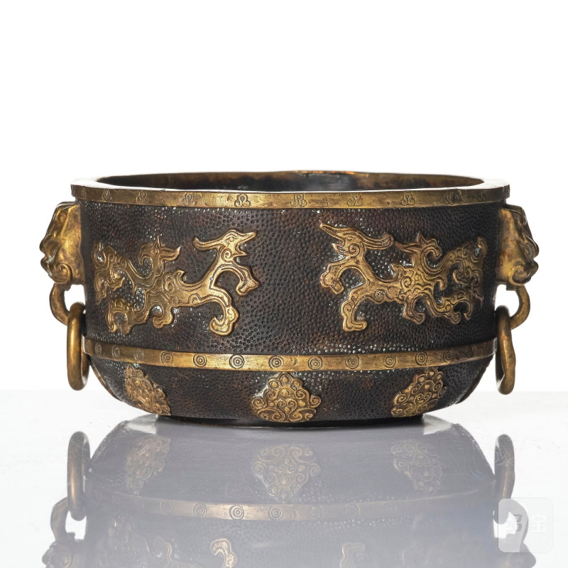 A bronze censer, - 图3